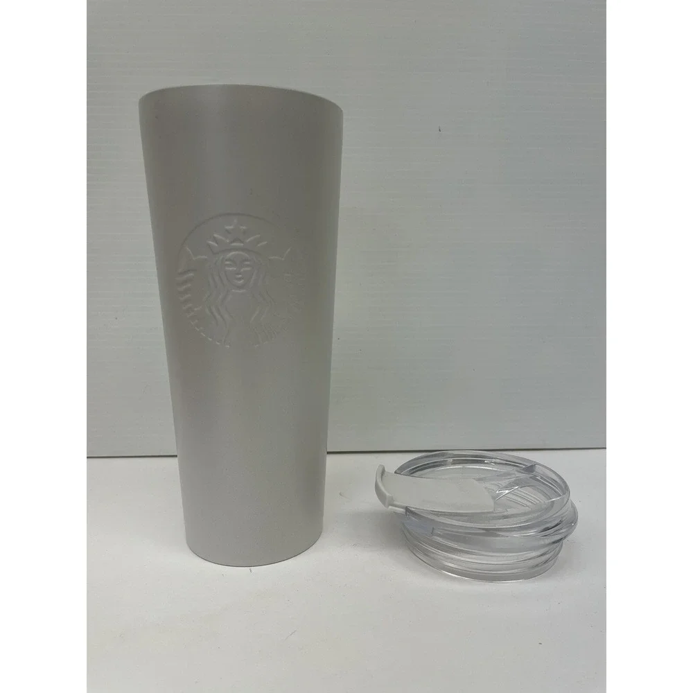Starbucks Holiday 2021 Icy White Stainless Steel Cold Cup 16oz Grande‎ Tumbler